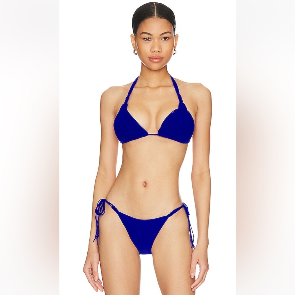 PilyQ PQ Swim Mila Waverly  bikini set NWT M top S bottoms